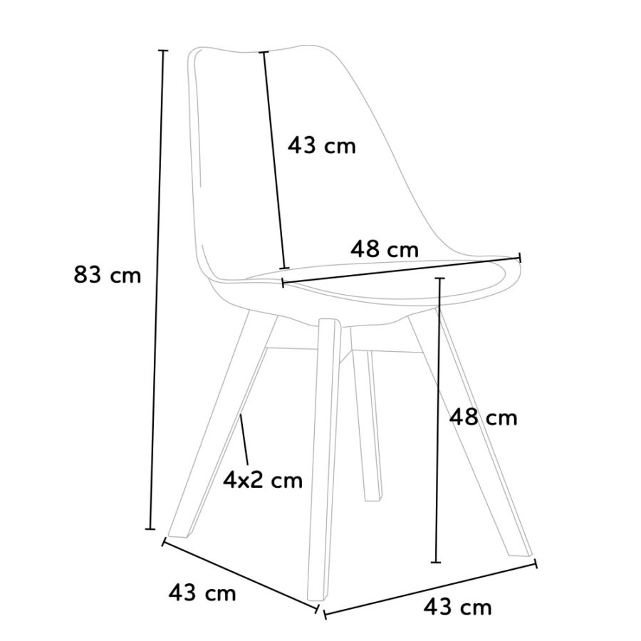 Kích thước ghế eames có nệm