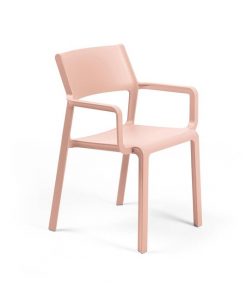 Ghế nhựa cao cấp Trill Armchair màu hồng