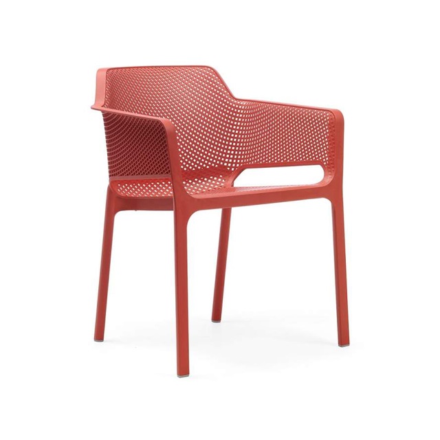 Ghế nhựa cao cấp Net chair màu đỏ