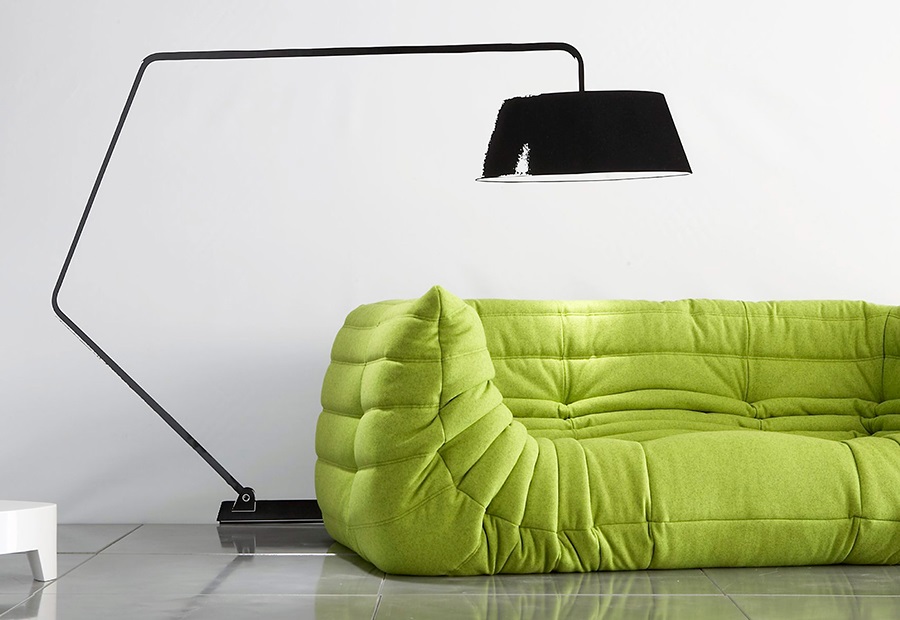 Sofa togo bằng chất liệu vải bố nhung
