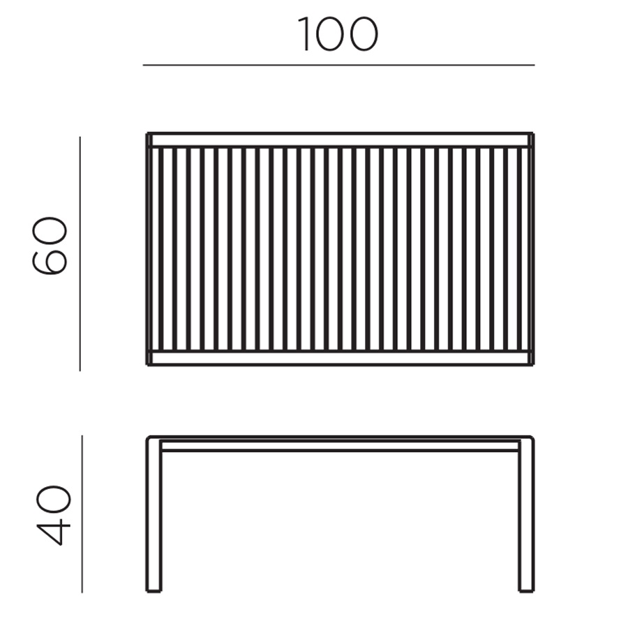 Kích thước bàn Aria Tavolio 100 WT052