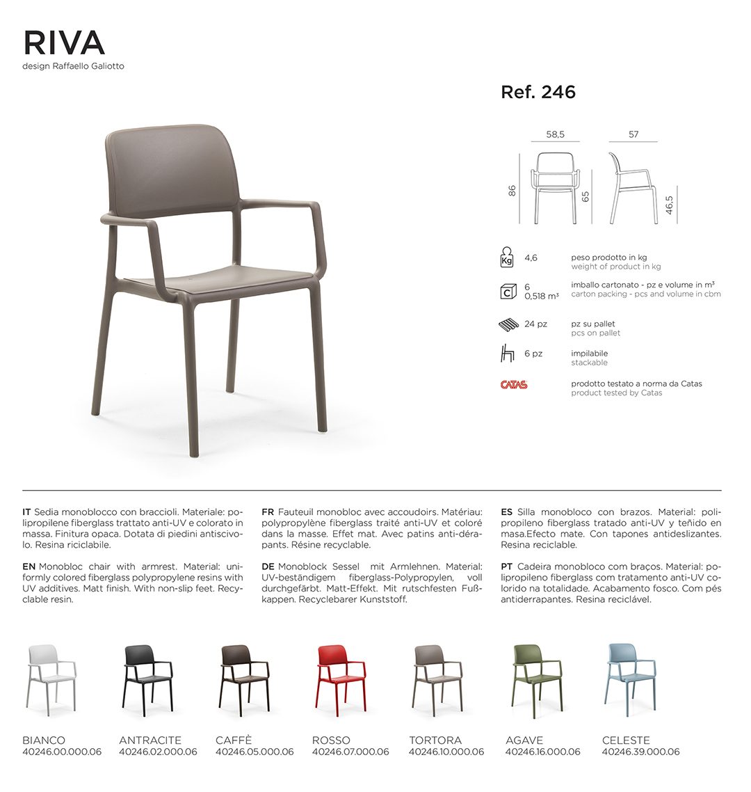 Ghế nhựa đúc cao cấp Riva chair